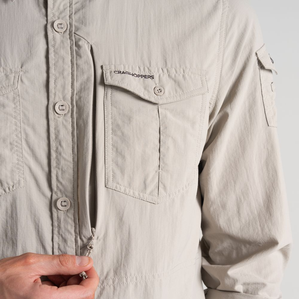 Chemise Nosilife Adventure Long Sleeved III Parchment | Craghoppers