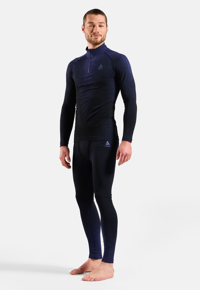 T-shirt 1/2 Zip Performance Warm Blackcomb Skipper Blue