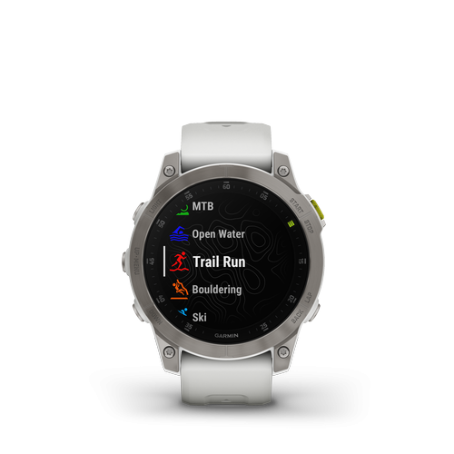 Epix Sapphire Titane Silver - Bracelet Blanc - Gps Running | Garmin