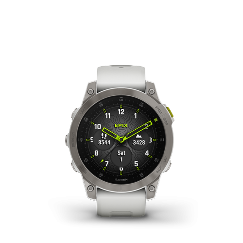 Epix Sapphire Titane Silver - Bracelet Blanc - Gps Running | Garmin