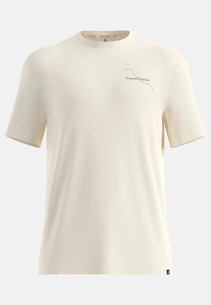T-Shirt Merino 160 Postcards Gardenia - Tee Shirt Mc | Odlo