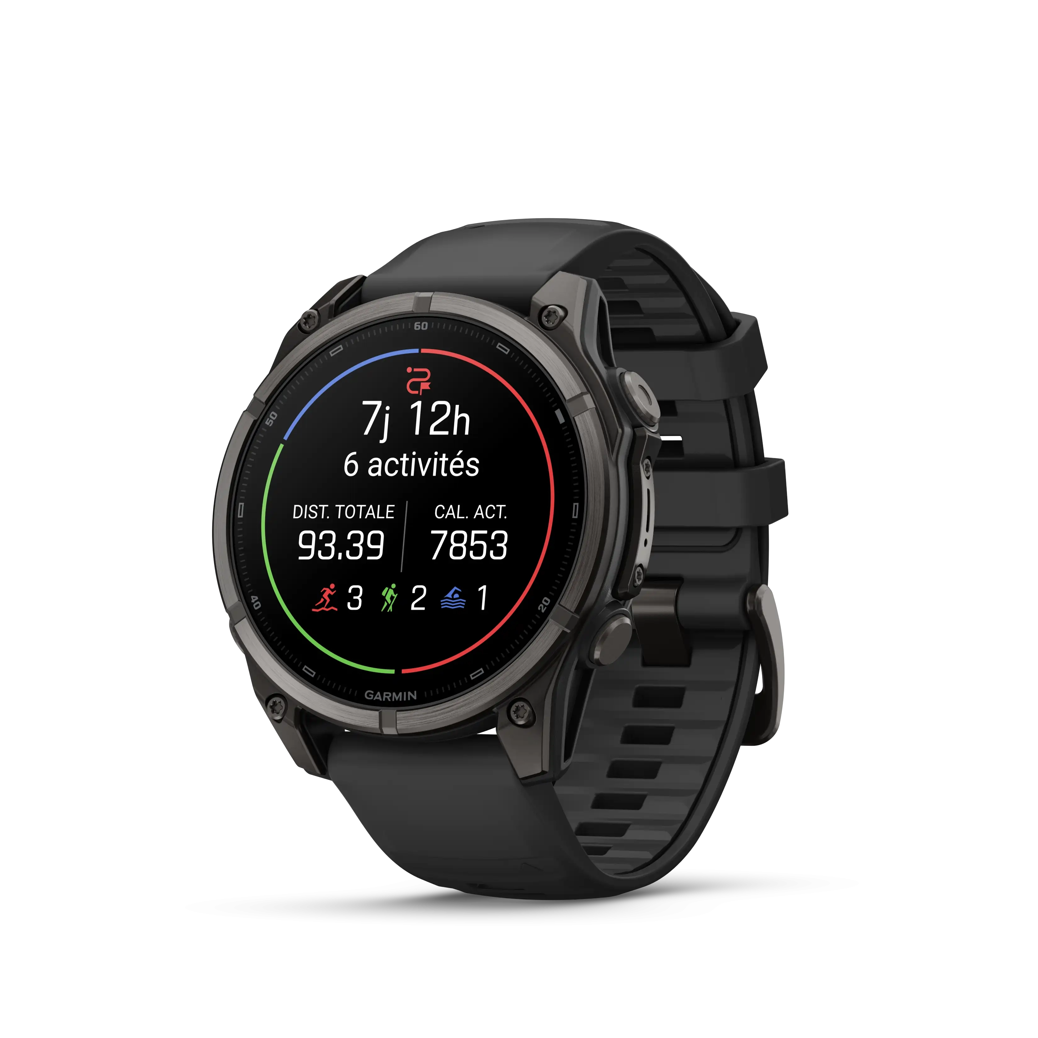 Fenix 9 47mm Titane Carbon Gray DLC /black Band - Gps | Garmin