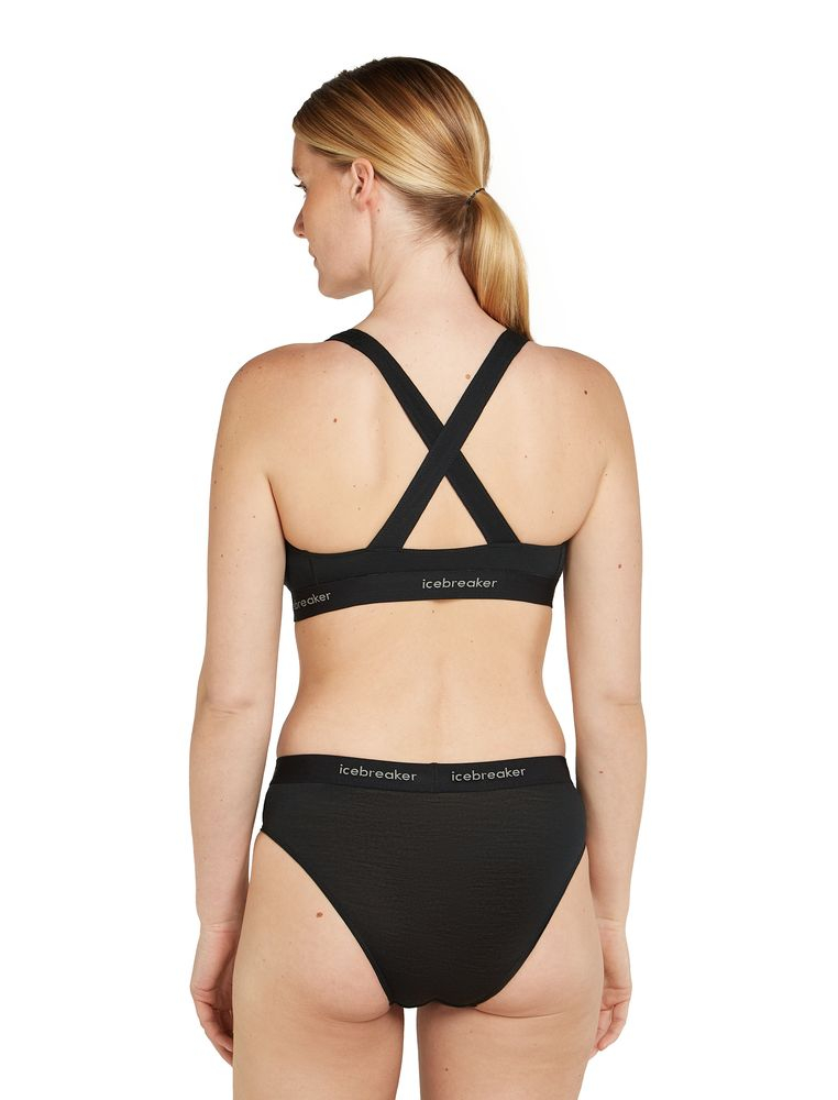 Brassiere Mer 125 Cool-lite Sprite Racerback Black | Icebreaker