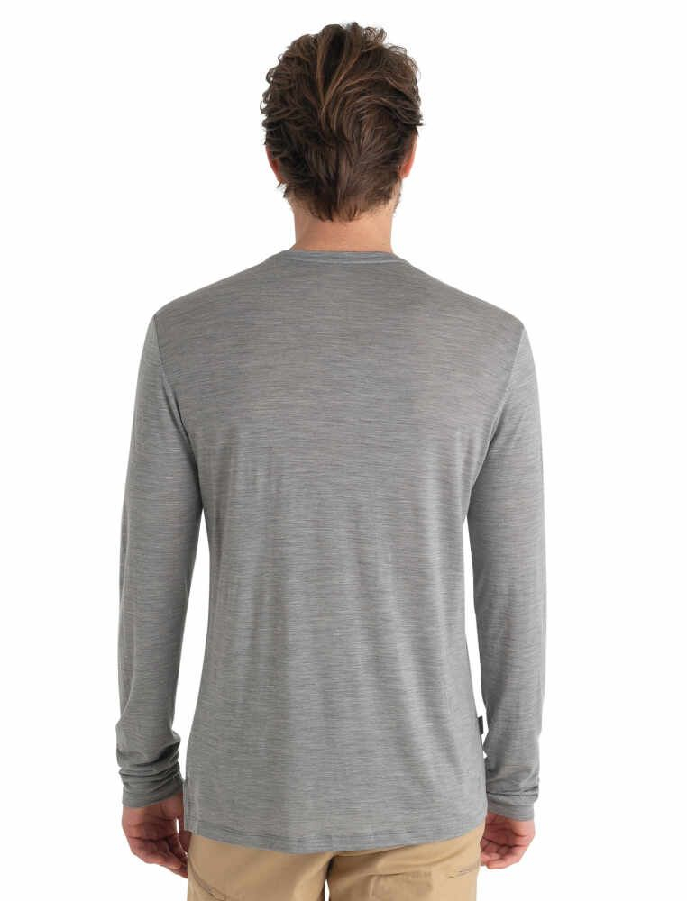 M Mer 125 Cool-lite Sphere III Ls T-shirt Metro Hthr | Icebreaker