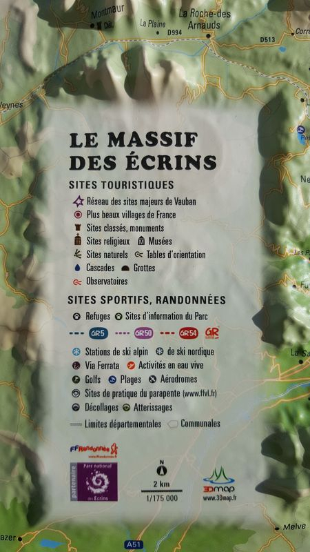Le Massif Des Ecrins - Cartes | 3dmap