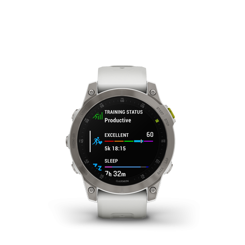 Epix Sapphire Titane Silver - Bracelet Blanc - Gps Running | Garmin