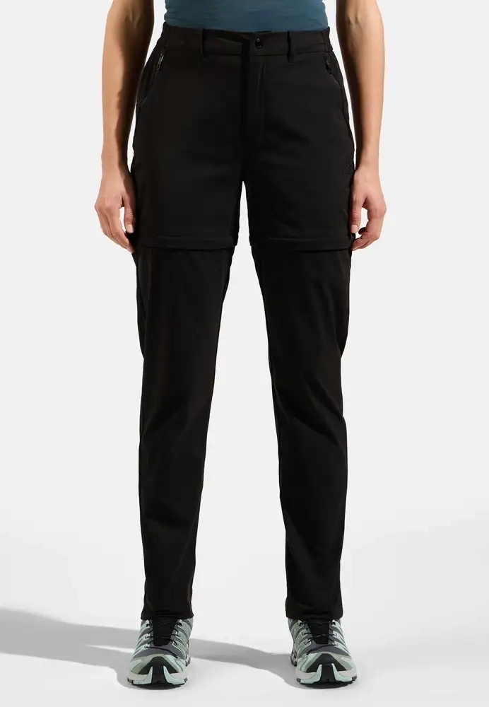 Pantalon Femme Zip Off Ascent Light Black - Pantalon | Odlo