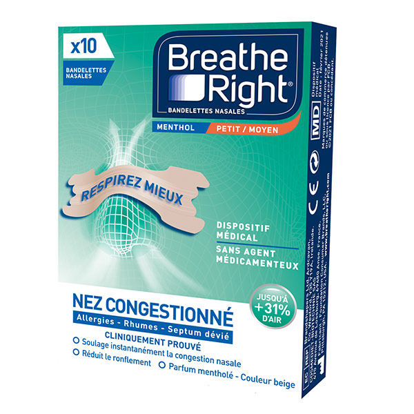 Bandelettes Nasales Menthol - M - Soin | Breath Right