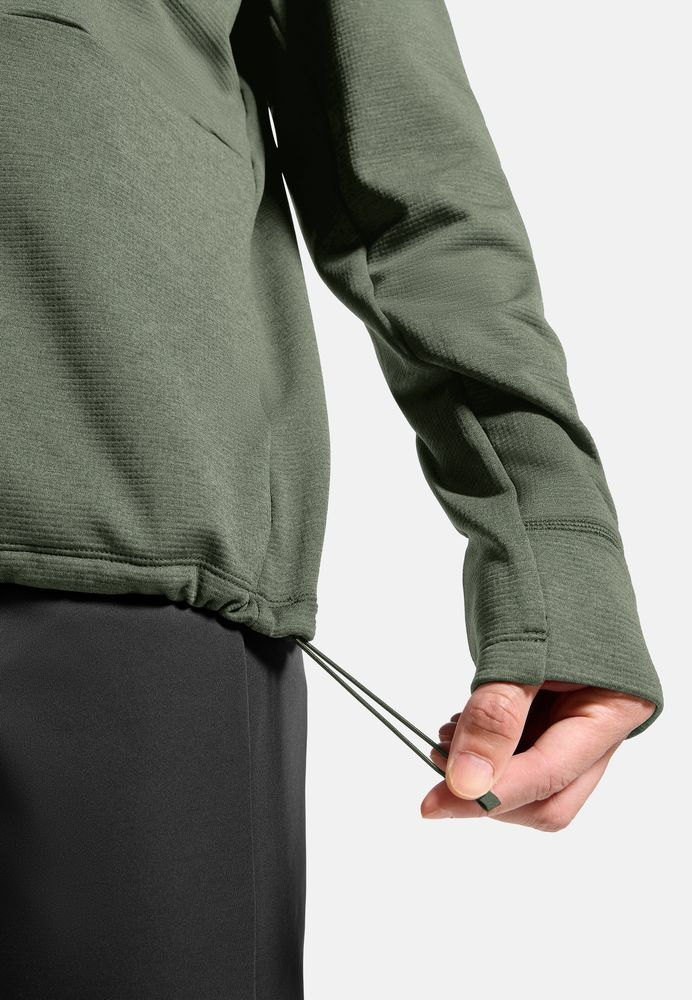 Polaire Grid Fleece 1/2 Zip Shadow Melange