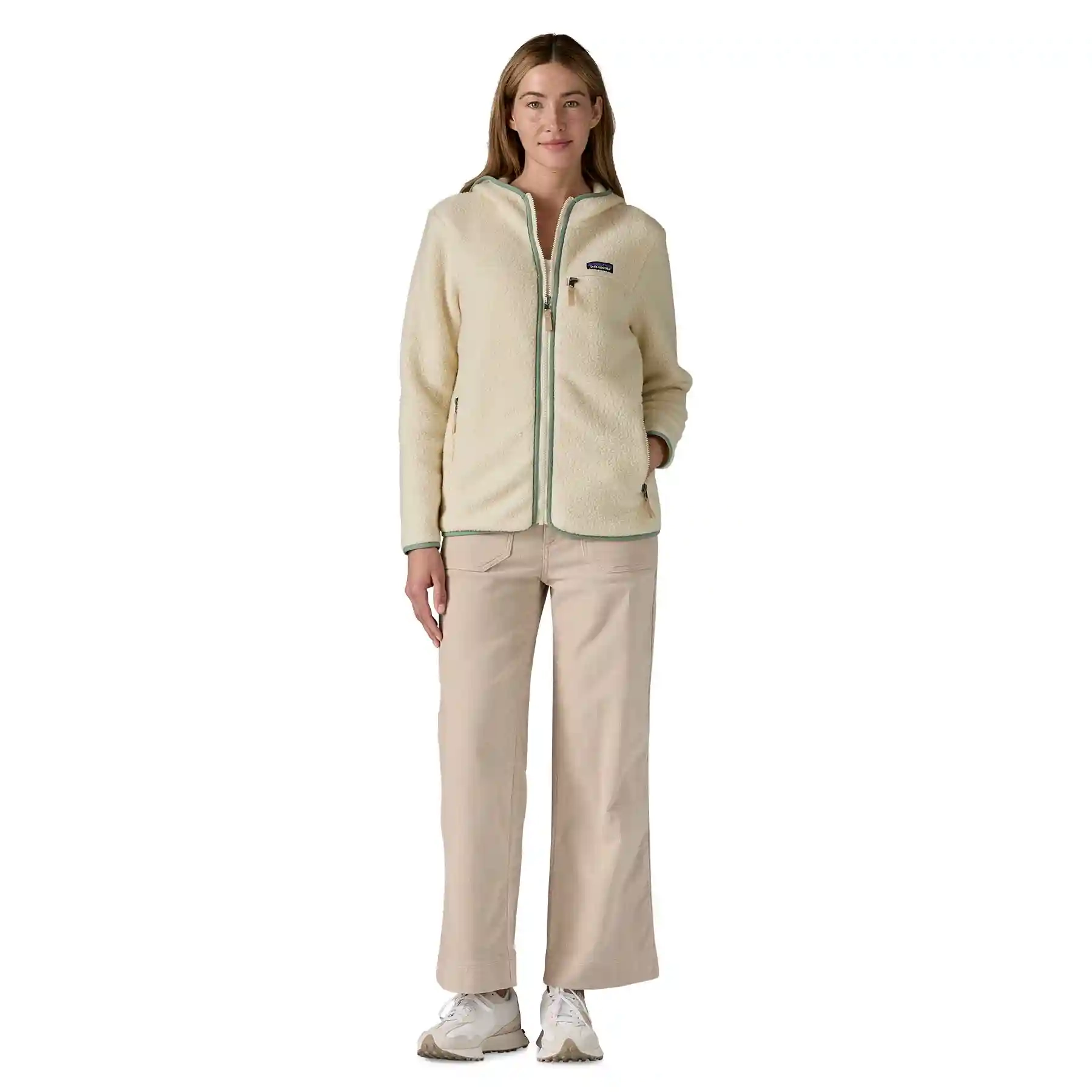 Retro Pile Sweat Natural Ellwood Green F - Polaire | Patagonia