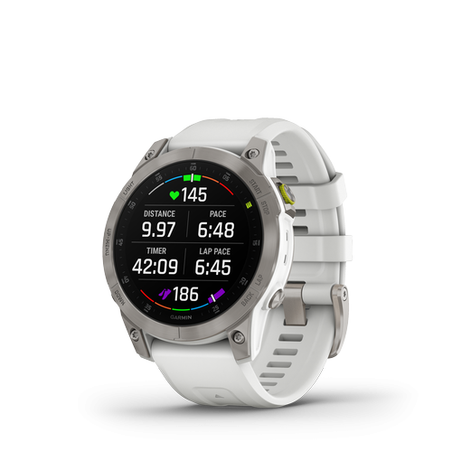 Epix Sapphire Titane Silver - Bracelet Blanc - Gps Running | Garmin