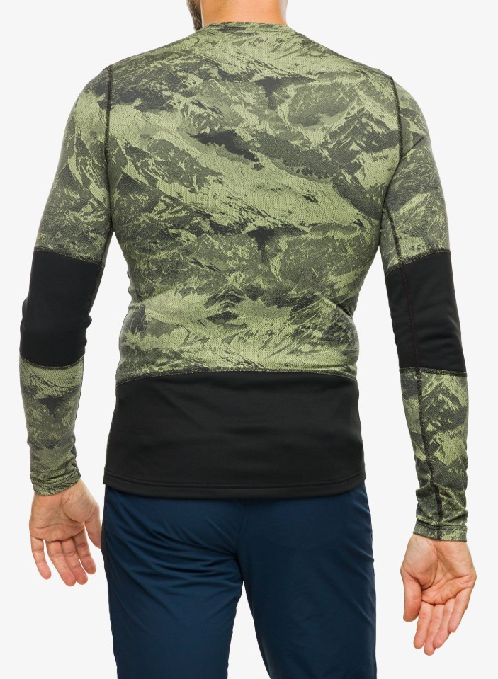 Whistler Eco Bl Top Crew Neck L/s Olivine Black - Tee Shirt Ml | Odlo