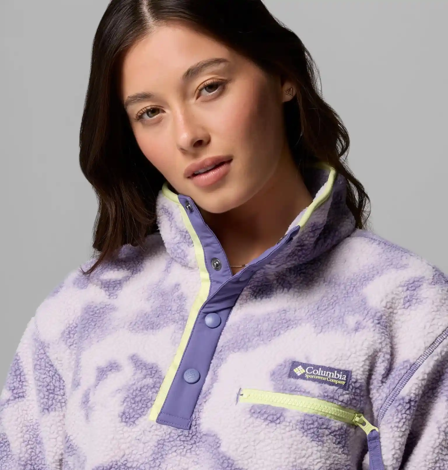 Polaire Femme Helvetia II Printed Cropped Stormwatch Sprayflower  - Polaire | Columbia