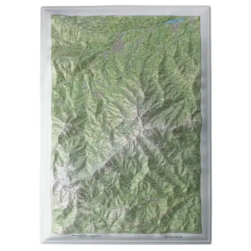 Carte En Relief Massif Du Canigou | Deniveles Editions