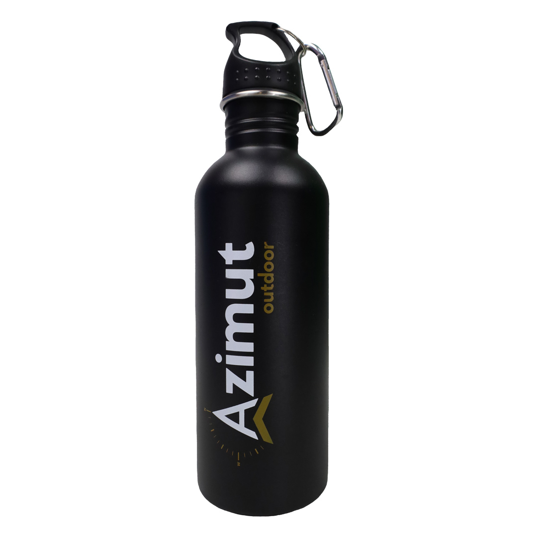 Gourde Acier 1l Noir Mat - Gourde Rigide | Azimut Outdoor