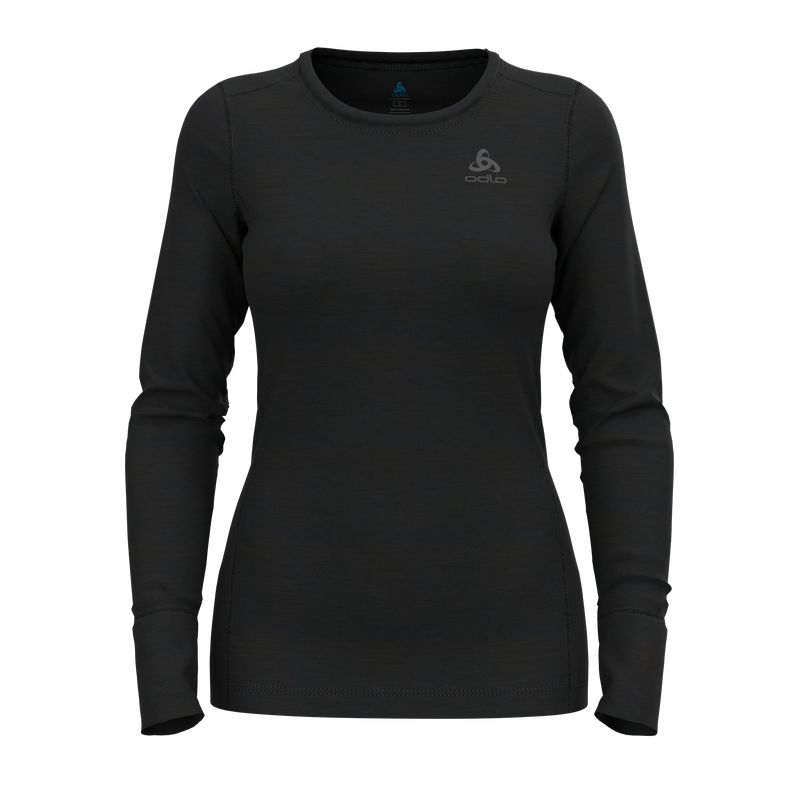 T-shirt Femme Merino 200 Black - Tee Shirt Ml | Odlo