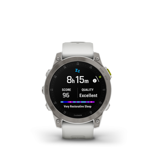 Epix Sapphire Titane Silver - Bracelet Blanc - Gps Running | Garmin