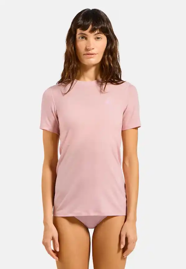 T-Shirt Femme Merino 160 Hyper Pink - Tee Shirt Mc | Odlo