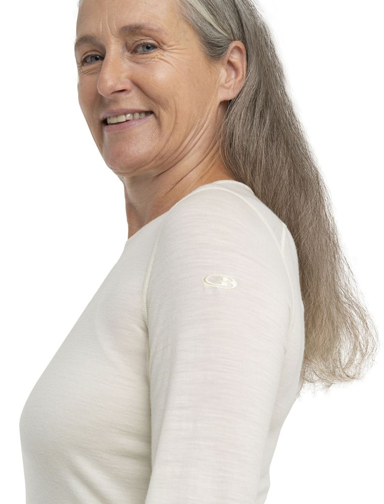 T-shirt Femme 200 Oasis Ls Crewe Undyed - Tee Shirt Ml | Icebreaker