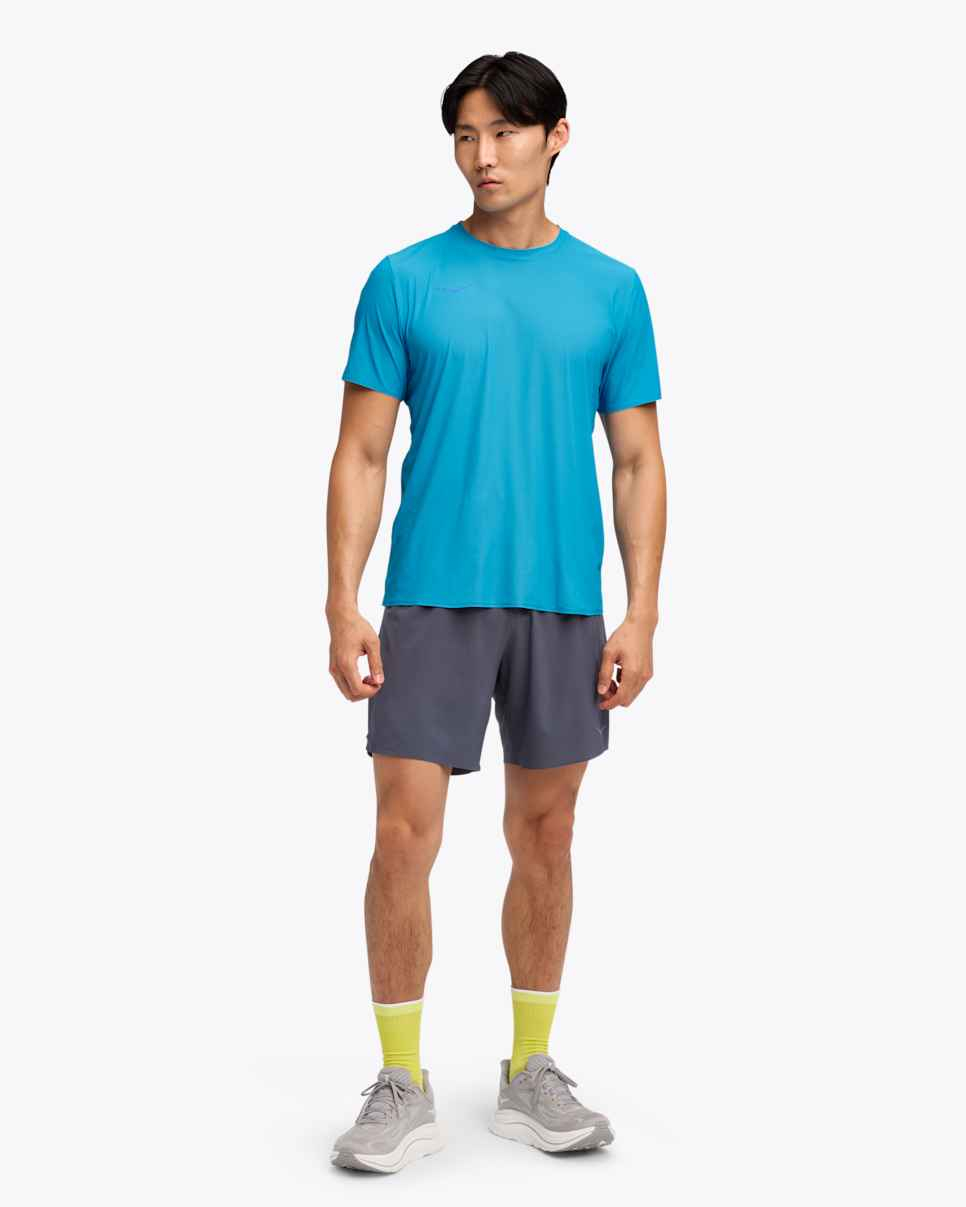 T-shirt Airolite 2.0 Blue - Tee Shirt Mc | Hoka