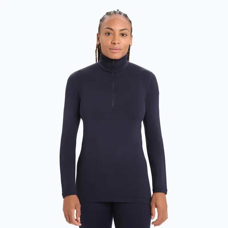 T-shirt 260 Tech Ls Half Zip Femme Midnight Navy | Icebreaker