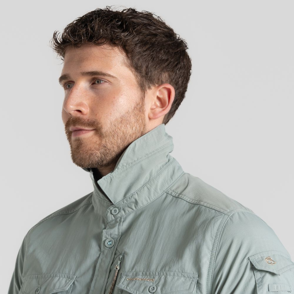 Chemise Nosilife Adventure Long Sleeved III Lichen Green | Craghoppers