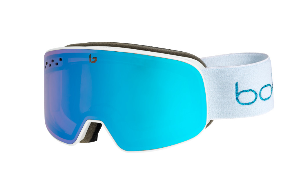 Nevada Small White Metallic Blue Matte - Azure Cat 2 - Masque - Chullanka
