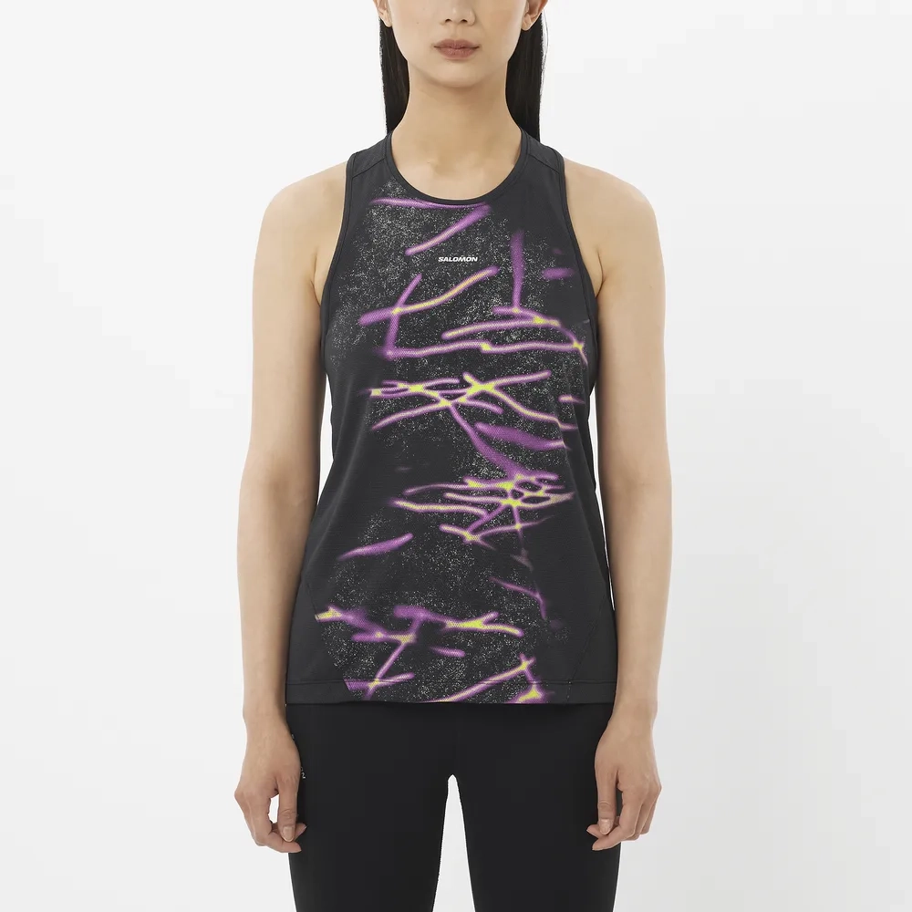 Débardeur Femme Shkout Core Tank Gfx Deep Black - Debardeur | Salomon