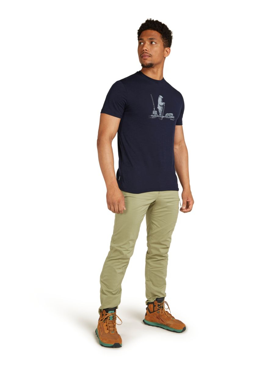 T-shirt Merino 150 Tech Lite Pol Paddle Midnight Navy | Icebreaker