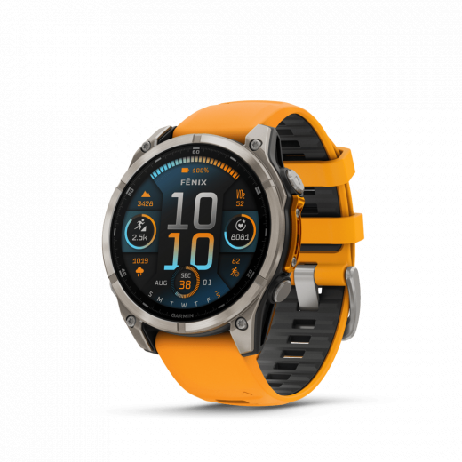 Fenix 8 47mm Amoled Sapphire Titane  Graphite - Gps Running | Garmin