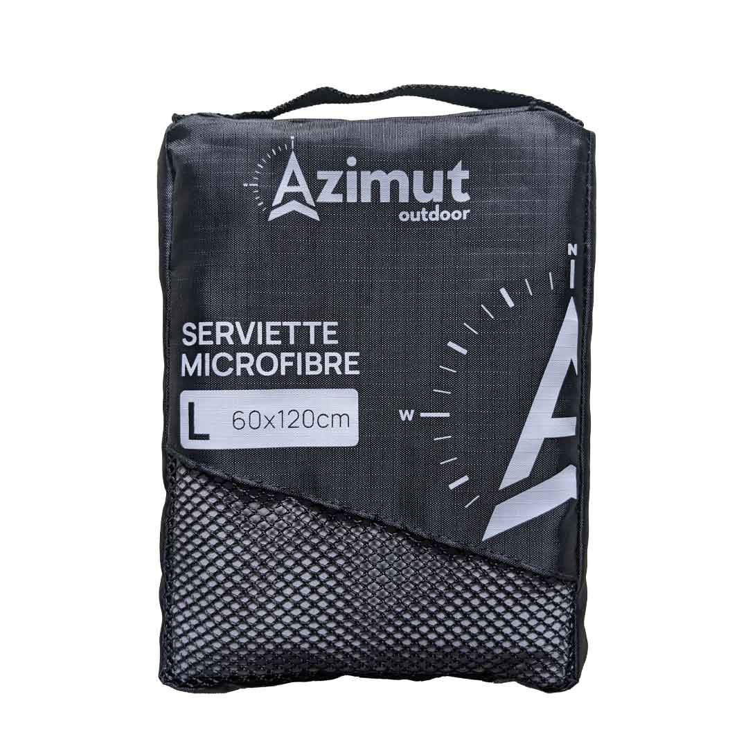 Serviette Microfibre L - Grise - Serviette | Azimut Outdoor