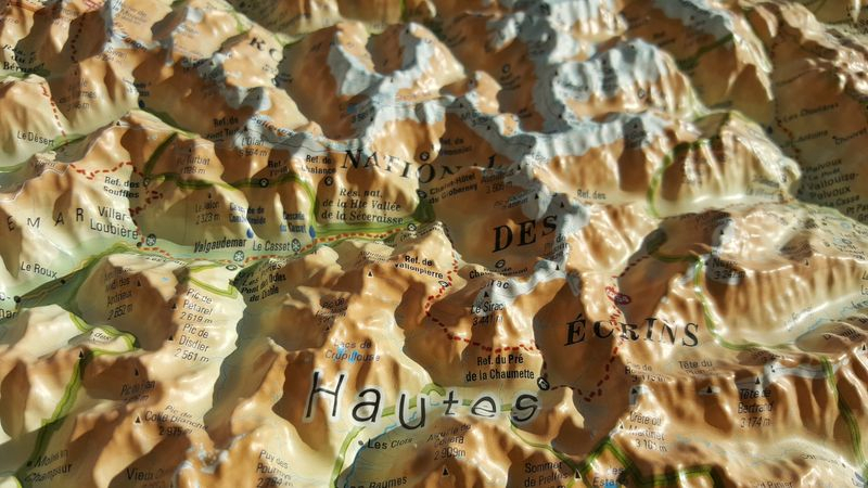 Le Massif Des Ecrins - Cartes | 3dmap