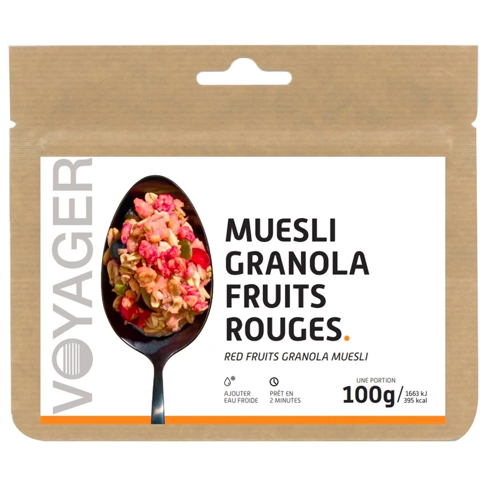 Muesli Granola Fruits Rouges - Repas Lyophilise | Voyager