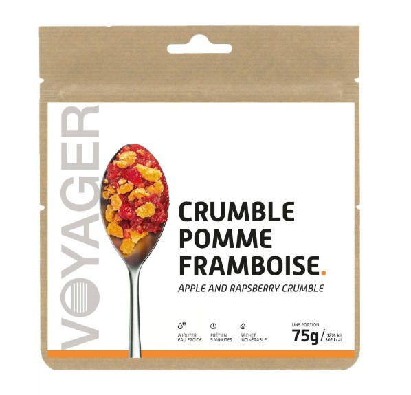 Crumble Pomme-framboises - Repas Lyophilise | Voyager
