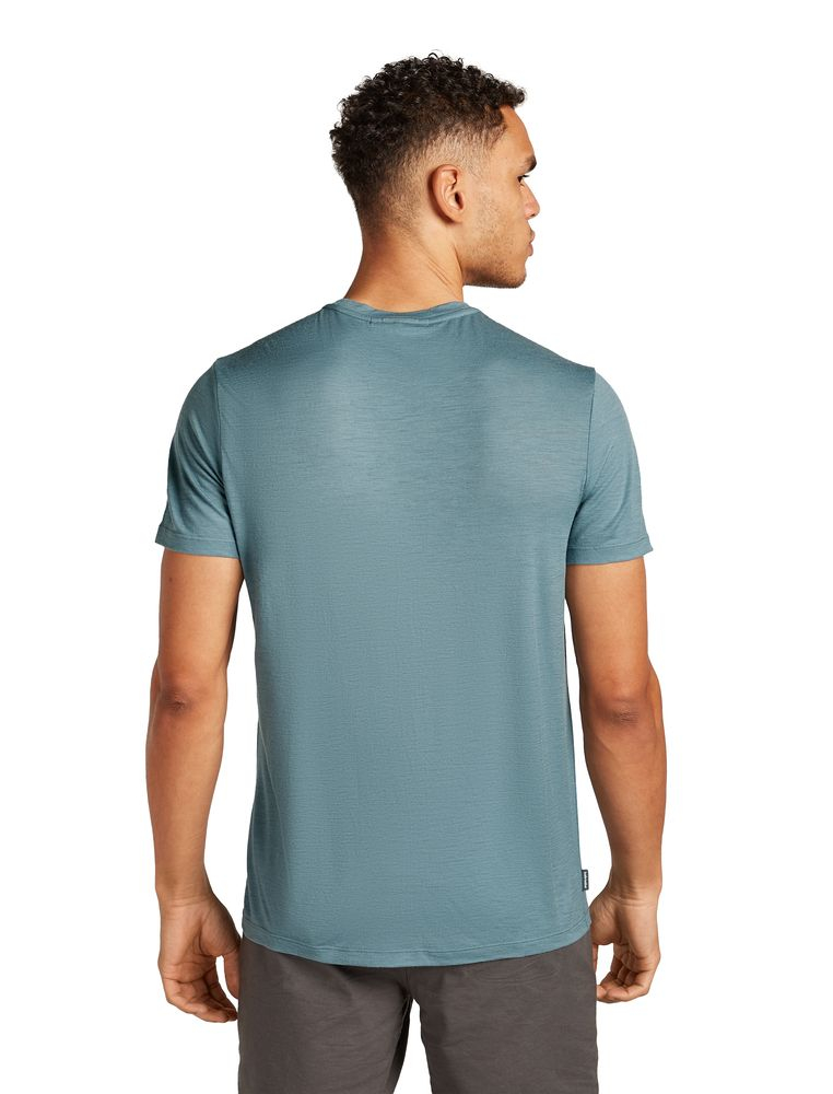 T-shirt Merino 150 Tech Lite Pol Paddle Blue Ash | Icebreaker