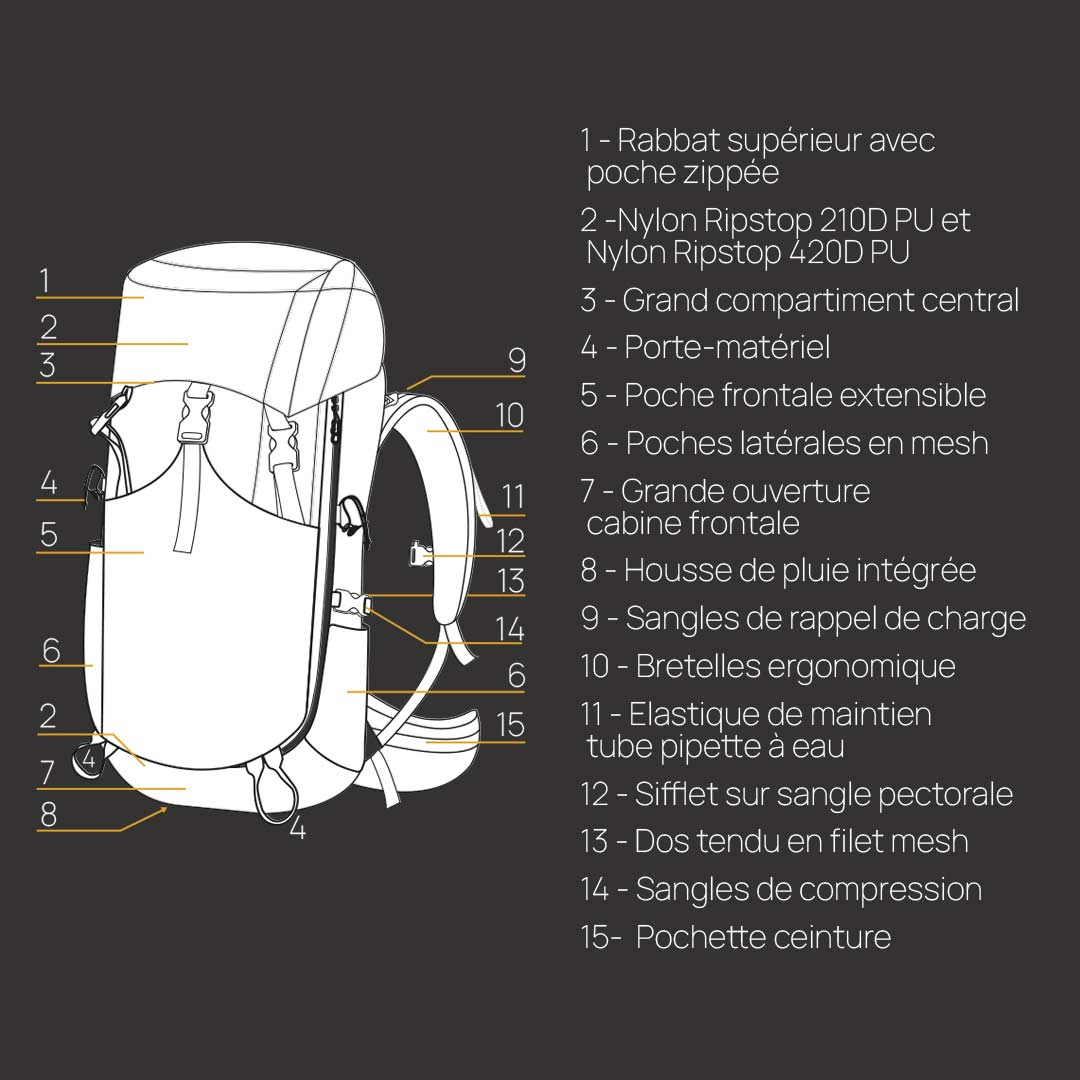 Treka Air 30 Rouge - Sac A Dos | Azimut Outdoor