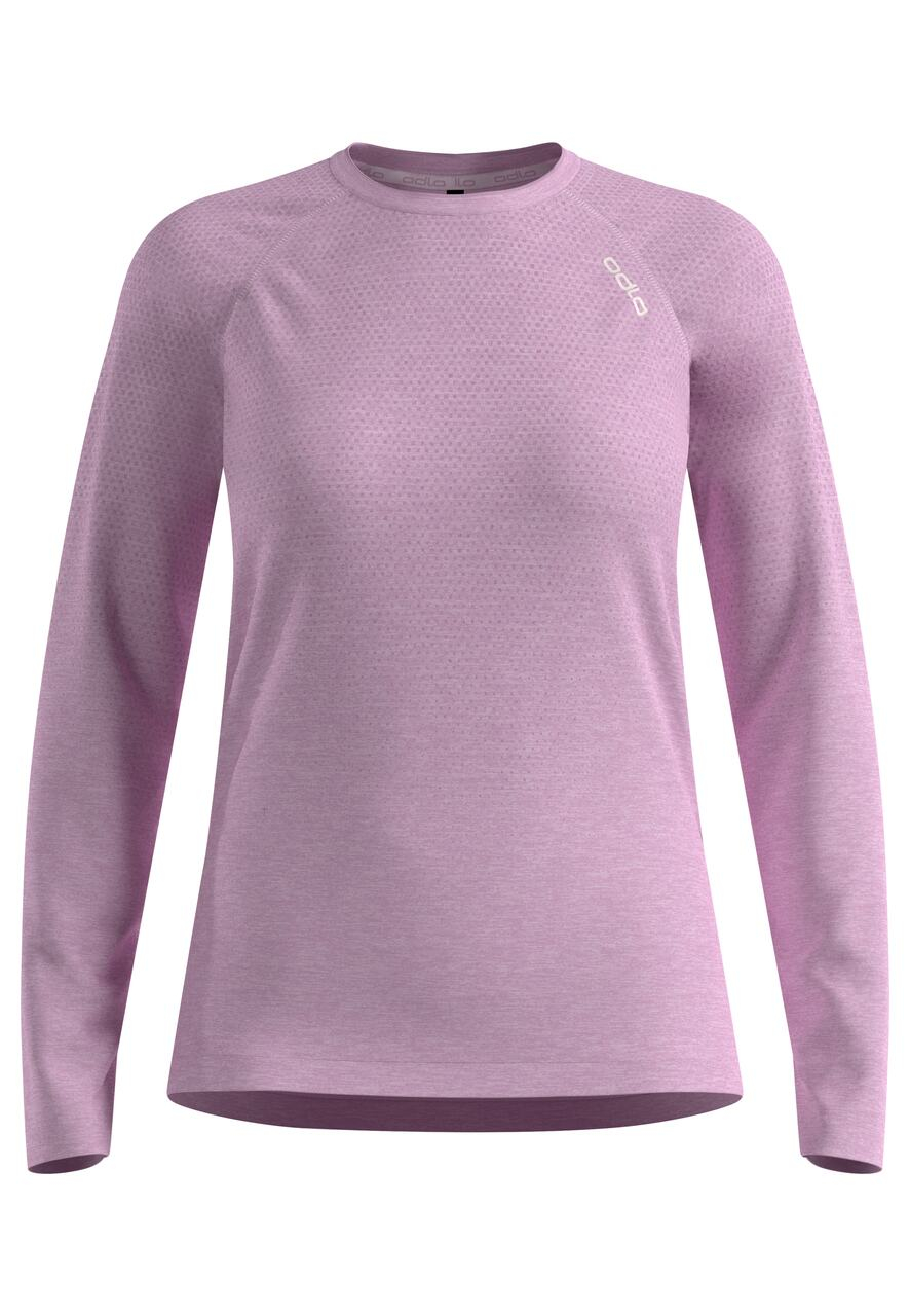T-Shirt Femme Essential Seamless Orchid Ice Melange - Tee Shirt Ml | Odlo