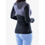 Merino Icebreaker 200 Realfleece Descender LS ZIP H GRAPHITE/Noir Femme