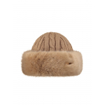Bonnet Fourrure Fur Cable Light Brown