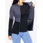 Merino Icebreaker 200 Realfleece Descender LS ZIP H GRAPHITE/Noir Femme