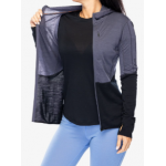 Merino Icebreaker 200 Realfleece Descender LS ZIP H GRAPHITE/Noir Femme