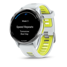 Forerunner 970 Whitestone / Amp Yellow - Gps | Garmin