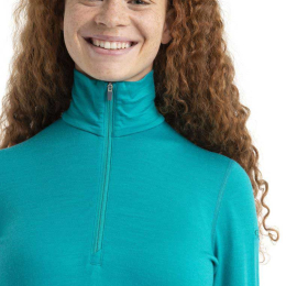 T-shirt Femme 200 Oasis Ls Half Zip Flux Green | Icebreaker
