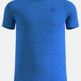 T-Shirt Essential Seamless Dazzling Blue Melange - Tee Shirt Mc | Odlo