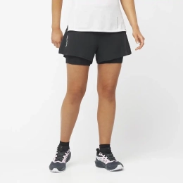 Short Femme Sense Aero 2in1 Deep Black - Short | Salomon
