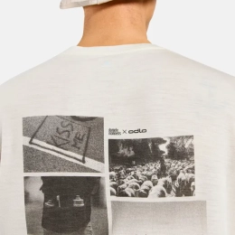 T-Shirt Merino 160 Postcards Gardenia - Tee Shirt Mc | Odlo