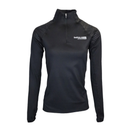 Ladies Fleece 1/2 Zip Top Trail+ Black | Impulse Outdoor