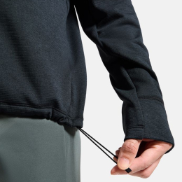 Polaire Grid Fleece 1/2 Zip Black Melange