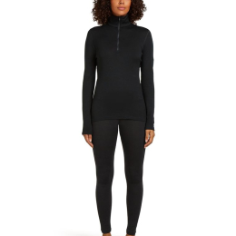 T-shirt Femme 260 Tech 1/2 Zip Noir