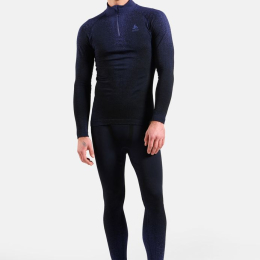 T-shirt 1/2 Zip Performance Warm Blackcomb Skipper Blue